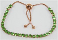 New Copper & Green Rhinestone Bracelet