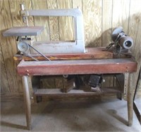 Vintage Electric Saw & Grinder on Stand