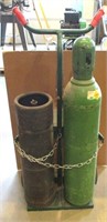 Oxygen & Acetylene Tanks on Cart