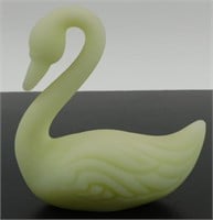* Fenton Custard Yellow Art Glass Swan