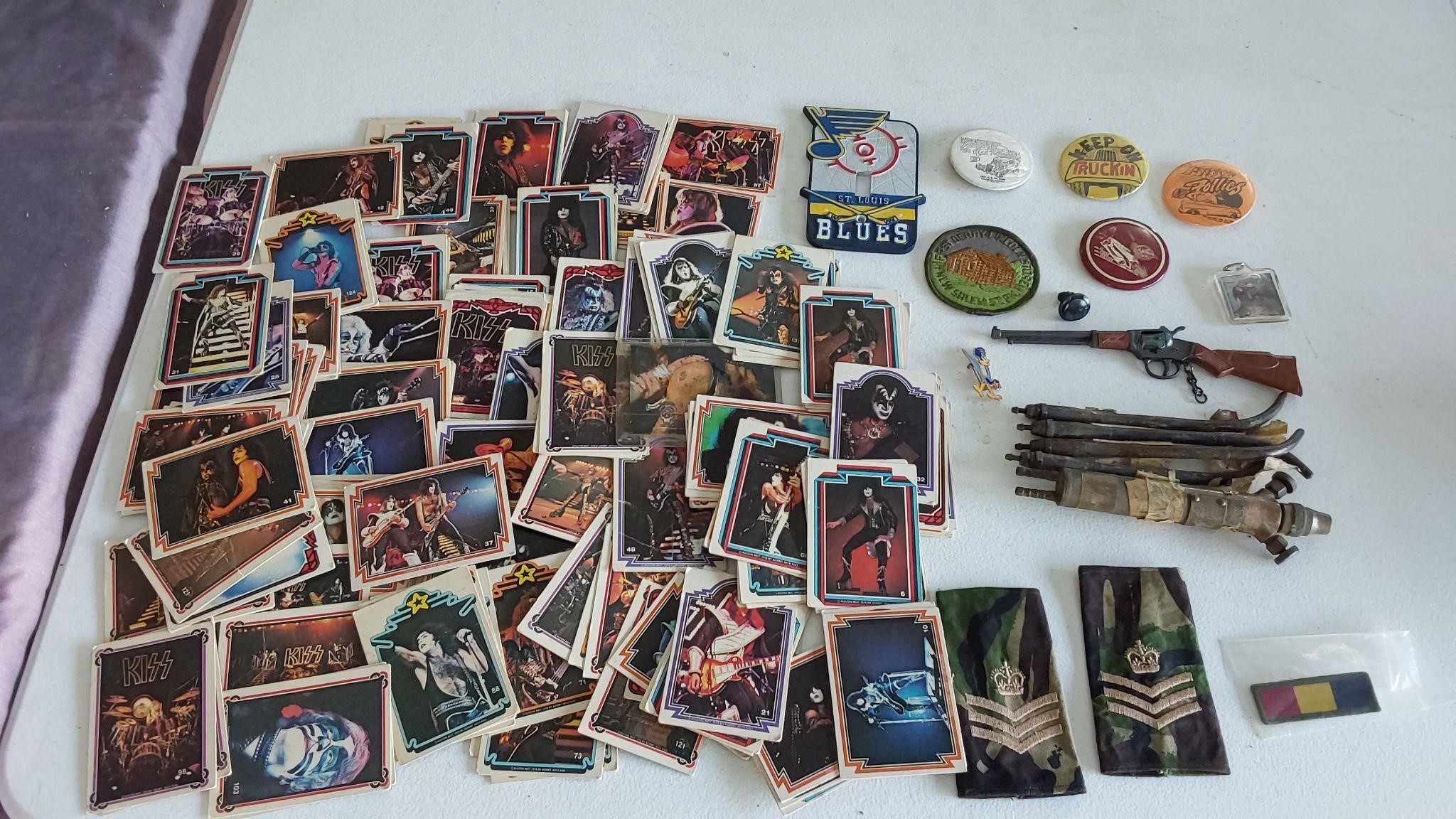 Kiss cards, buttons, patches & more