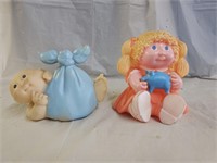 2 1983 Cabbage Patch Kids Coin Banks
