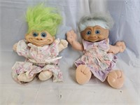 2 1991 Troll Dolls