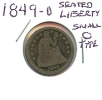 1849-O Seated Liberty Dime - Small "O" Type