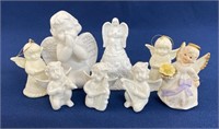 (8) Angel and Cherub figurines and bells, one is