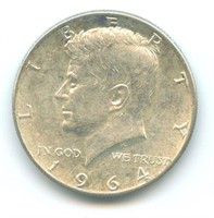 1964-D Kennedy Half Dollar - XF-AU