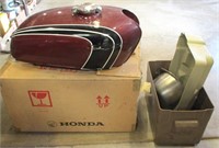 Vintage Honda Motorcycle Fuel Tank & Battery Box