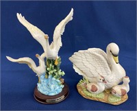 Swan and Geese Figurines including a Ashley Belle