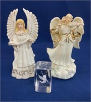 Angel music box, works, Angel candle holder and