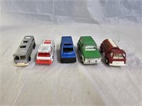 5 Vintage Tootsie Toy Die Cast Vehicles