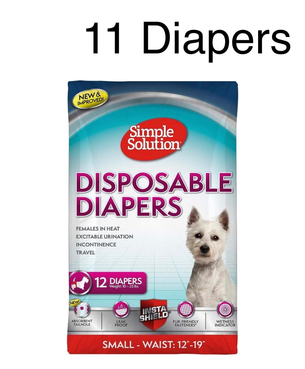 11 Pcs Simple Solution Disposable Dog Diapers