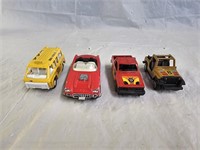 4 Vintage Tootsie Toy Die Cast Vehicles