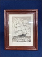 “Chipper” ship by Stone, signed, Proof , 10”x 12”