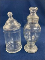 Vintage Apothecary jar and Vanity Jar