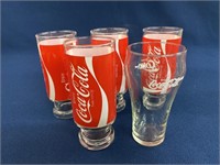(5) Coca Cola glasses