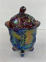 Imperial Carnival Glass footed Sugar Bowl Dish