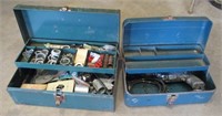 (2) Vintage Tool Boxes w/Misc Contents