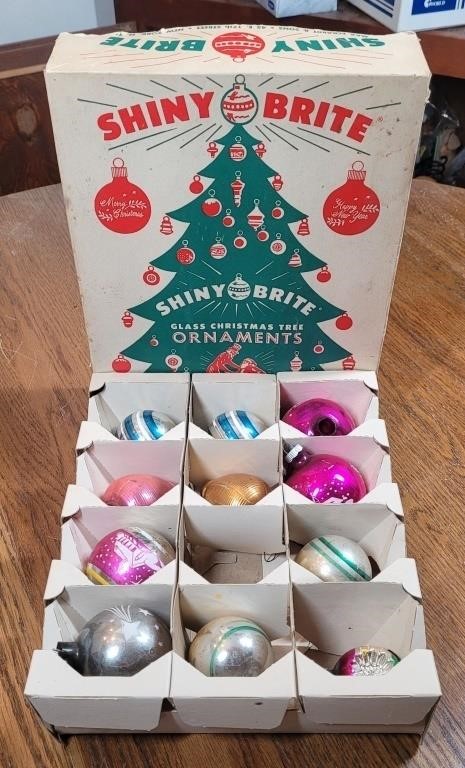 Shiny Brite Ornaments In Box