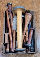 Grouping of Antique Spools & Bobbins