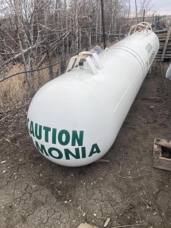 1200 gallon NH3 tank 265 psi, will need inspection
