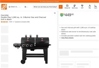 W6099  Char-Griller Gas  Charcoal Grill 1260 sq