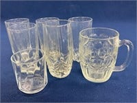 (8) Pieces of drink ware including Arcoroc,