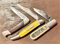 3 pocket knives --Imperial, Buck, Barlow