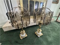 2 Gold Plated Lamps