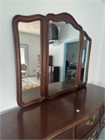 Wooden Dresser w/ Mirror