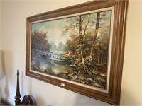 Large Framed Painting (Fall Scene)