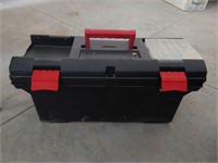 Plastic Tool Box & Contents