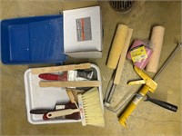 Paint Pans, Brushes, Rollers, Strainers