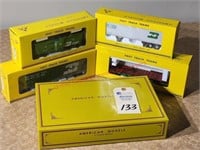 5 American Models S Scale Trains