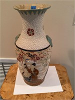 Oriental vase, as is 17” tall