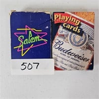 Budweiser & Salem Playing Card Decks
