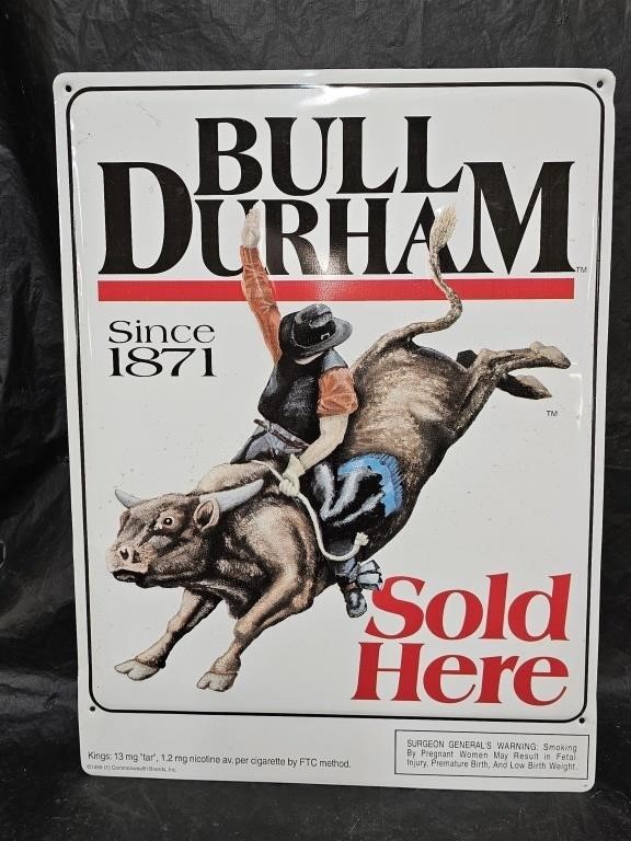 Bull Durham Cigarettes Advertising Tin Sign