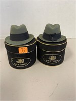 2 Vintage Stetson Miniature Salesman Sample Hats