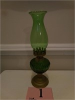 SMALL GREEN OIL LAMP