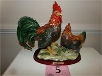 RUBYS COLLECTION ROOSTER AND CHICKEN