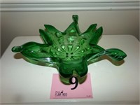 GREEN ART GLASS BOWL