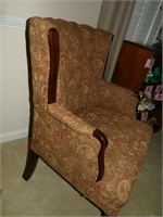 PAISLEY PRINT COVERED SIDE CHAIR