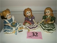 3 GIRL FIGURINES