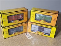 4 Rail King Cars in Orig Boxes