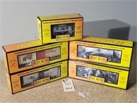 5 Rail King Cars in Orig Boxes