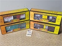 4 Rail King Cars in Orig Boxes
