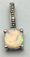 Sterling Silver Opal Pendant