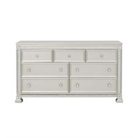 1 Homelegance Bevelle 7 Drawer Dresser in Silver