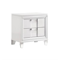 1 Charlotte Youth 2-Drawer Nightstand in White -