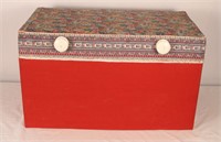 VINTAGE HANDMADE EMBROIDERED BLANKET BOX