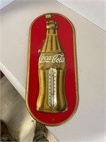 Gold Bottle Coke Tin Thermometer